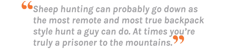 Nathan french sheep hunting quote