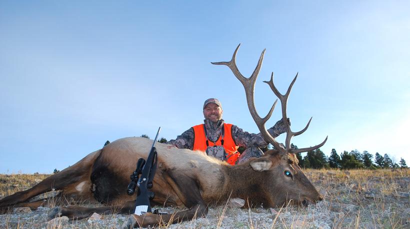 Daniel Smith with his Montana bull elk