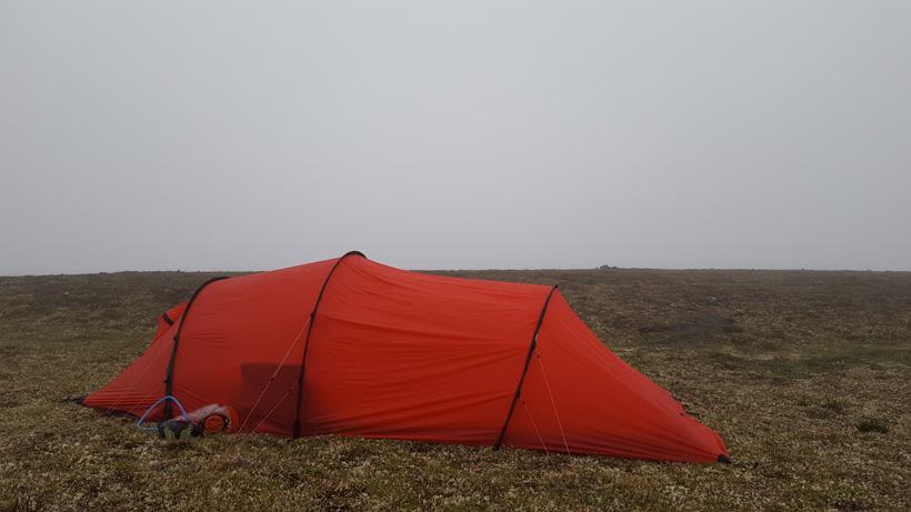 Dall sheep camp setup