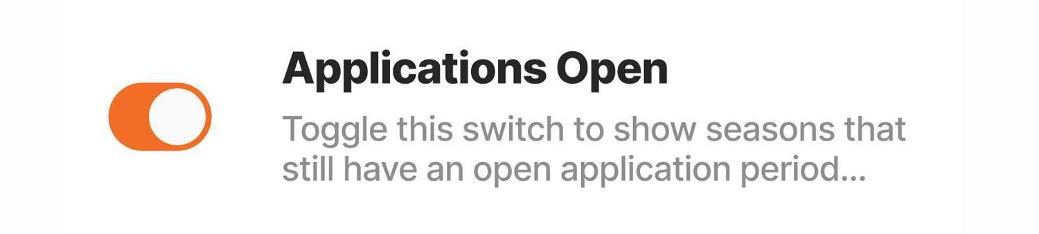 Toggle to only view what hunting application are still open