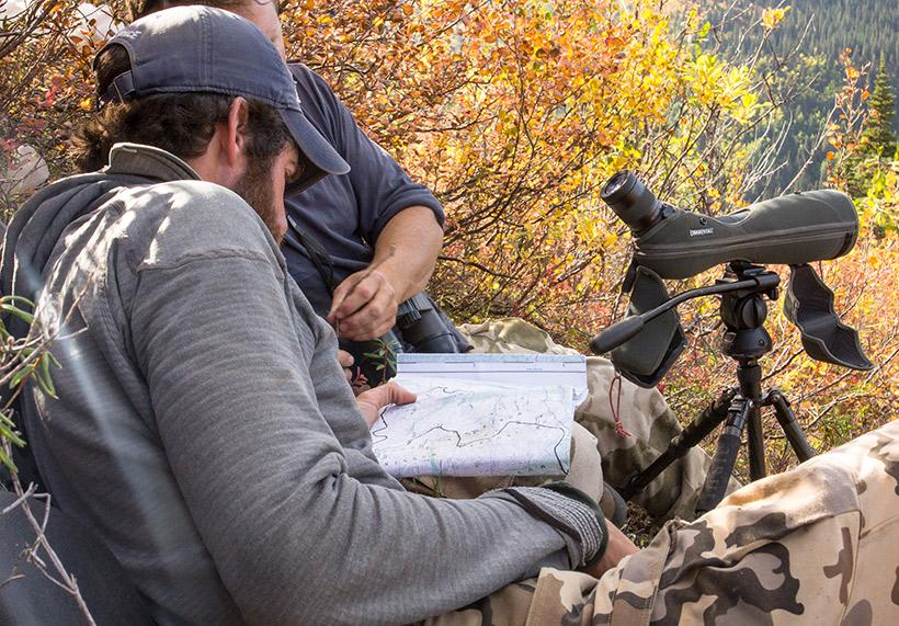 Telling friends where you are hunting