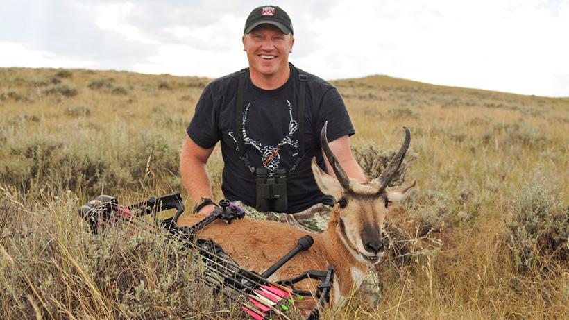 Sean evenson with his 2015 wyoming archery antelope buck
