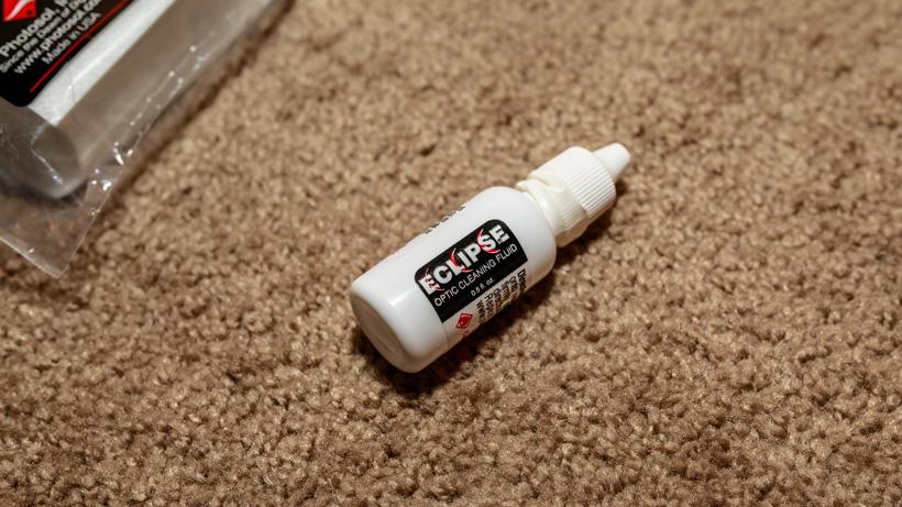 Eclipse lens cleaning solution