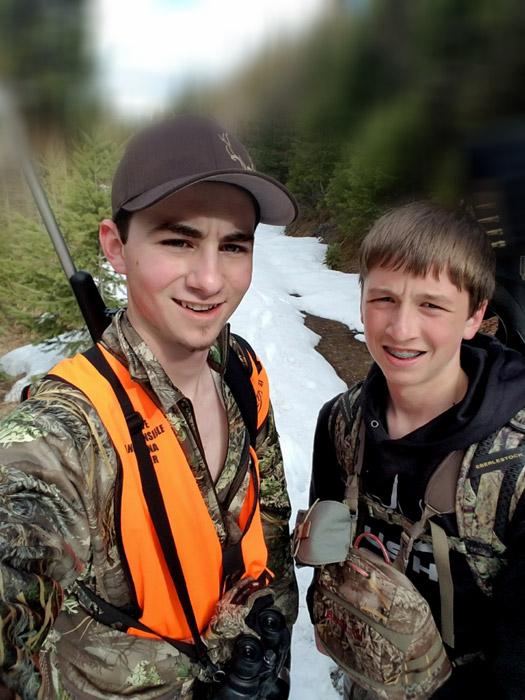 Wyatt and his friend bear hunting