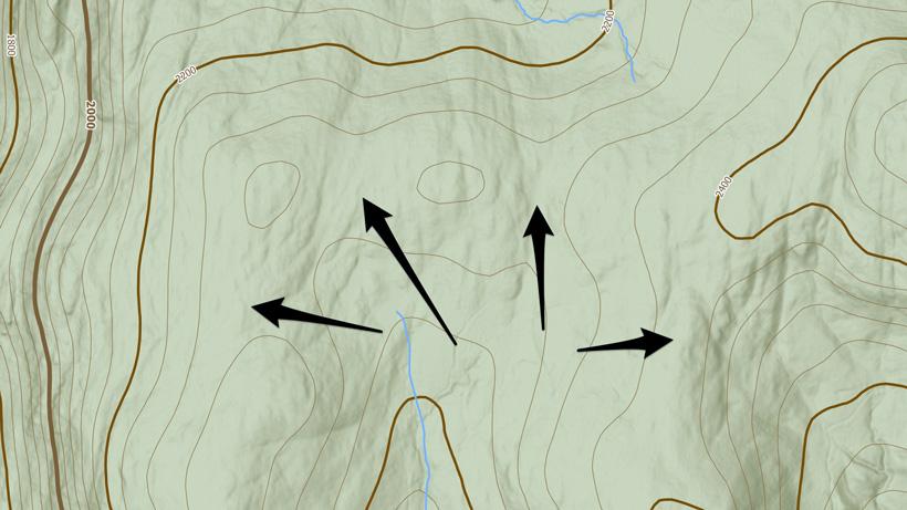 Using topographical maps to pinpoint areas for whitetail hunting - 1