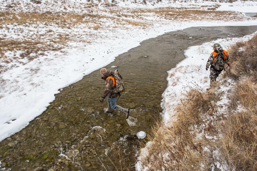 Crossing small stream