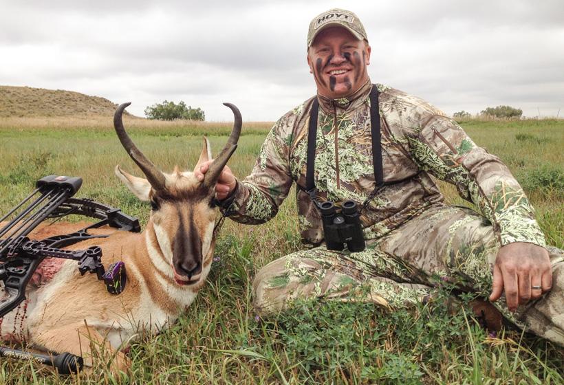 Sean evenson with his 2013 wyoming antelope buck