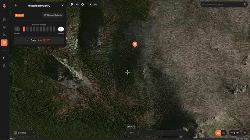 Historical image of burn after one year