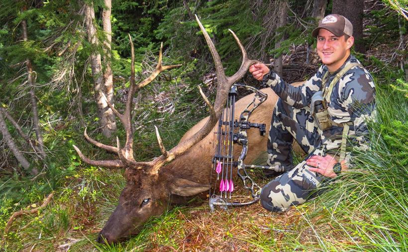 Dave barnett with a late september archery bull elk