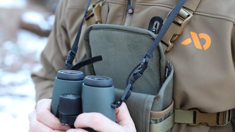 Soft fleece liner on marsupial gear bino pack