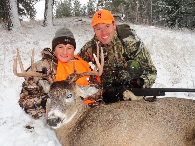 Idaho whitetail buck taken with bearpaw outfitters