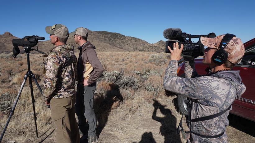 Randy newberg filming another segment of his hunting show