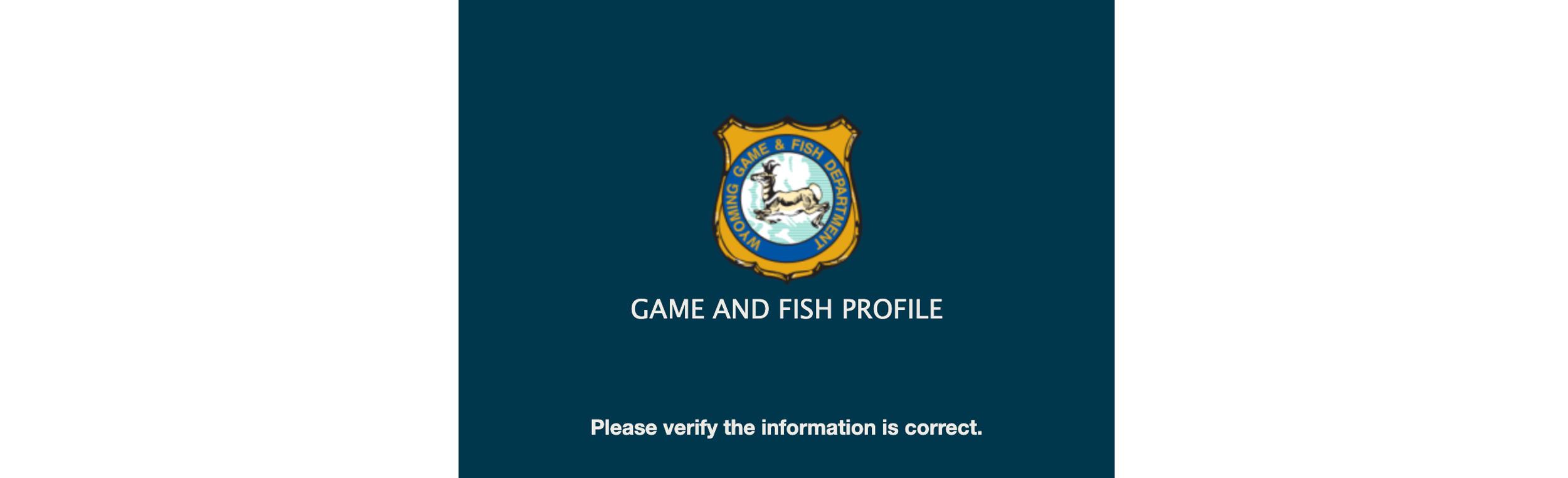 Verify Wyoming account information is correct