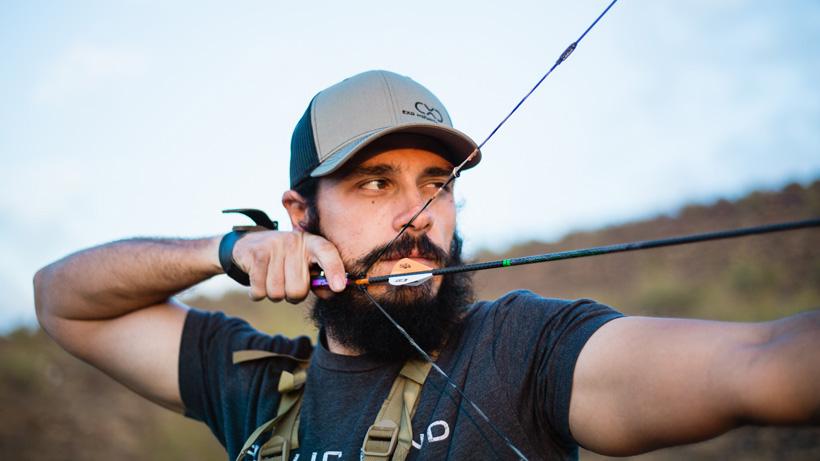 Josh Kirchner doing some long range archery practice