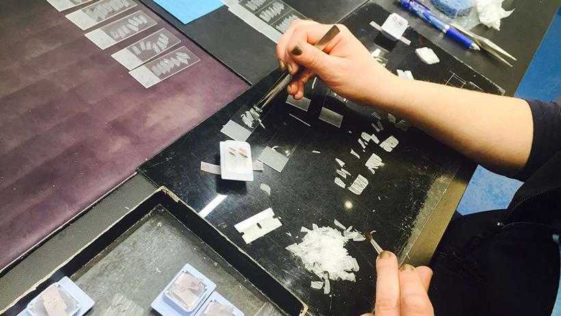 Mounting tooth slides for aging_0