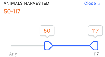 Further filter by number of bears harvested