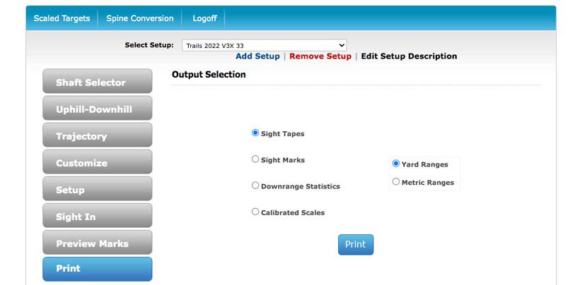 Printing sight tape tab