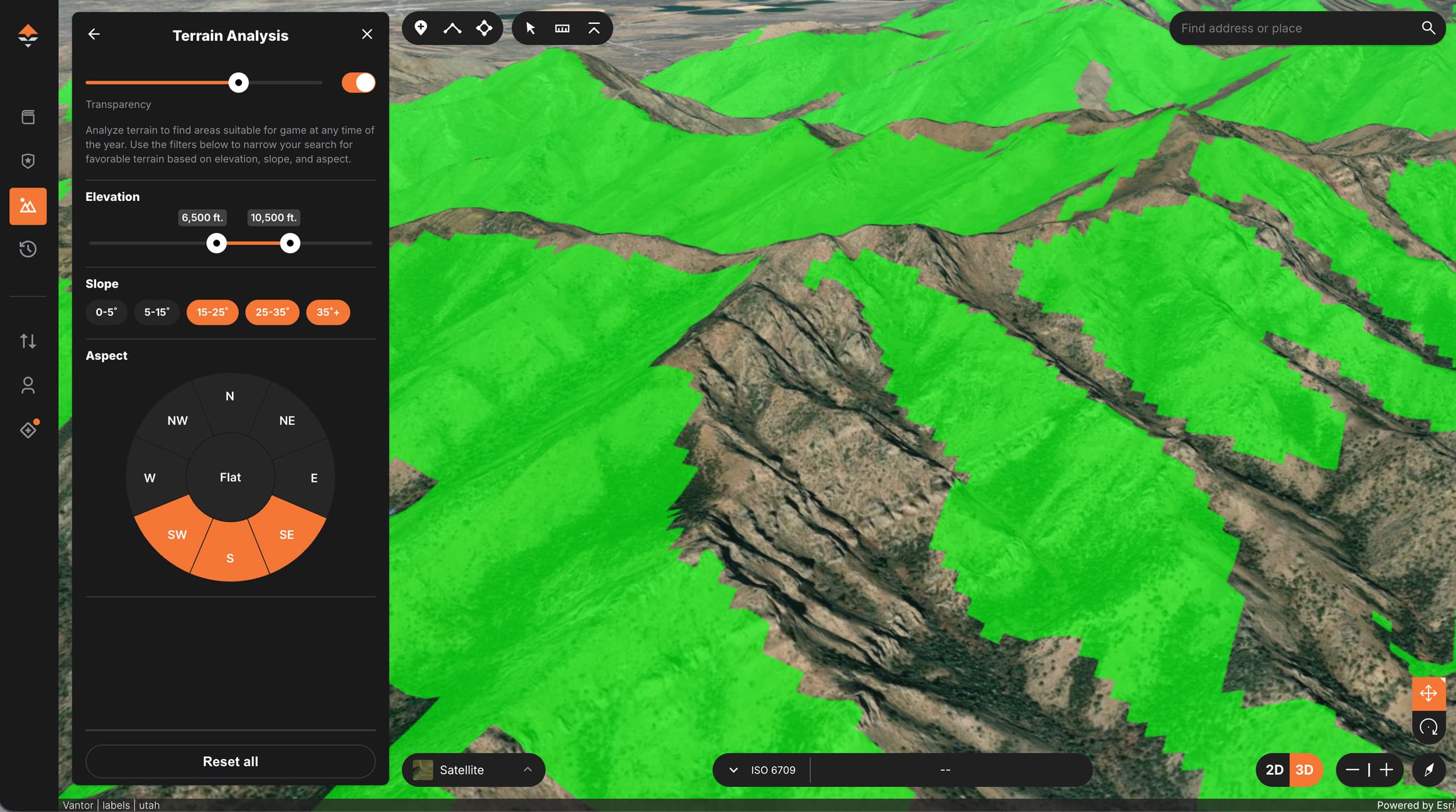 Using GOHUNT Terrain Analysis Tool for e-scouting hunting areas