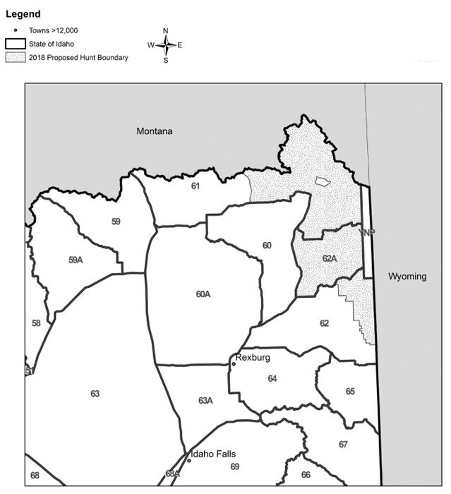 2018 idaho grizzly bear hunt area map