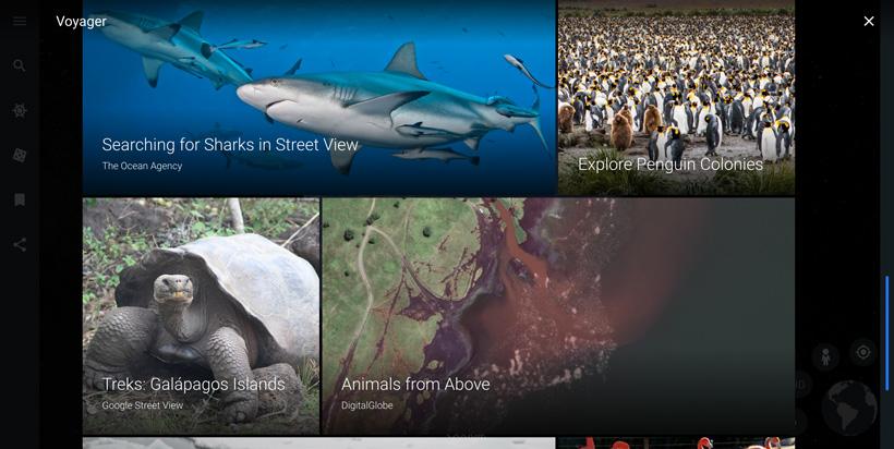 Voyager stories in google earth web