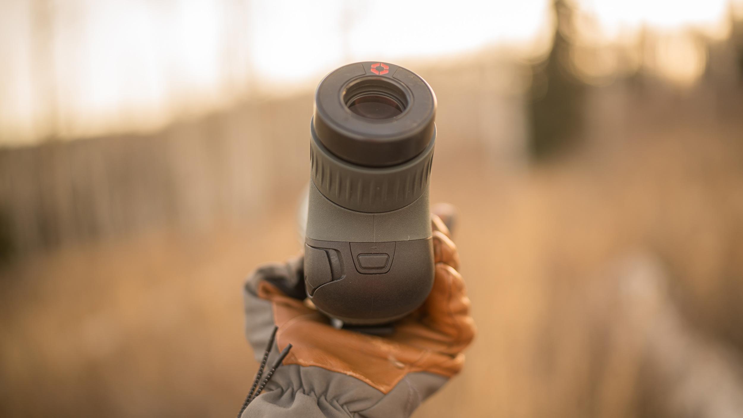 Swarovski AT Balance showing on button for image stabilization