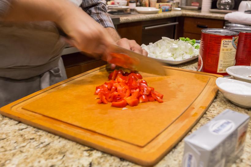 Cutting up vegetables 2