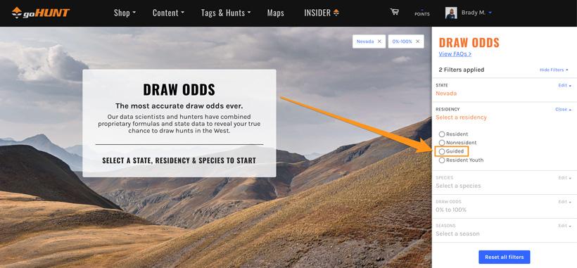 Nevada nonresident guided mule deer draw odds