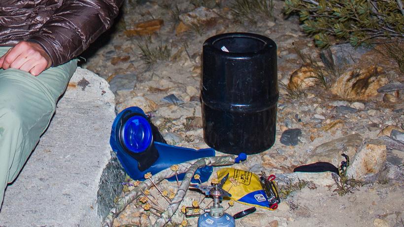 Bear canisters food sacks while hunting 2