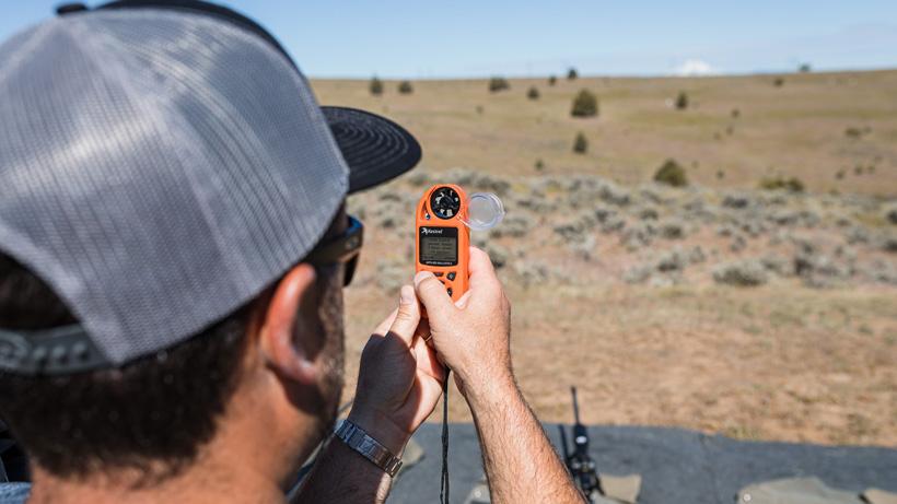 Learning how to use a kestrel wind meter