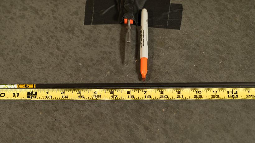 Marking the arrow balance point for foc