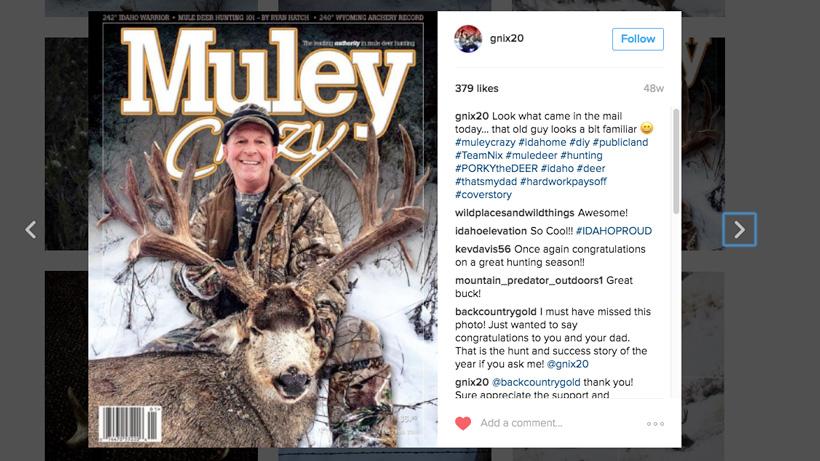 Idaho poached mule deer on the cover of muley crazy magazine