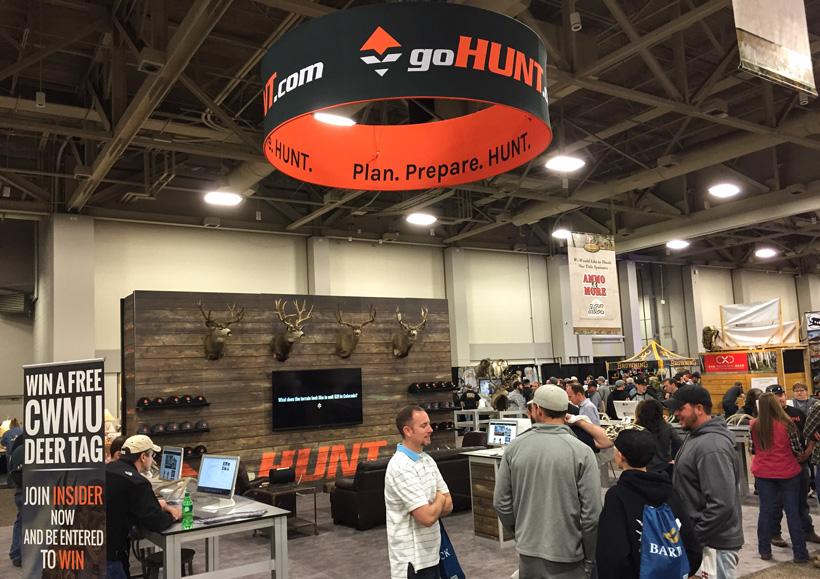 Gohunt booth at western hunting expo