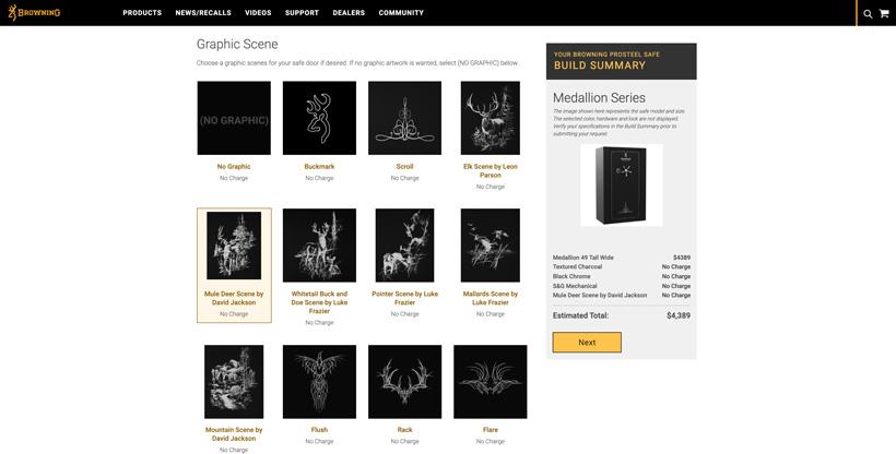 Customizing browning gun safe with graphics