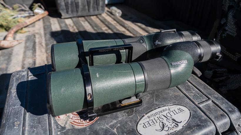 Twin swarovski spotting scope bracket