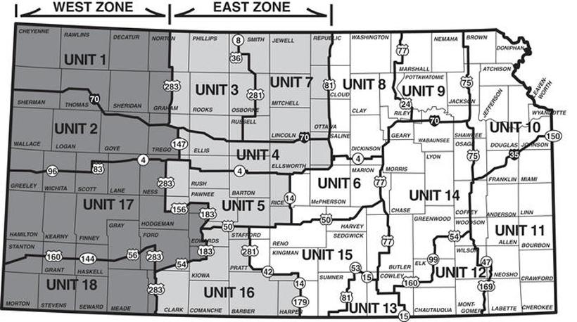 Either species either sex deer zones