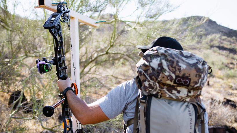 Josh Kirchner hanging bow up