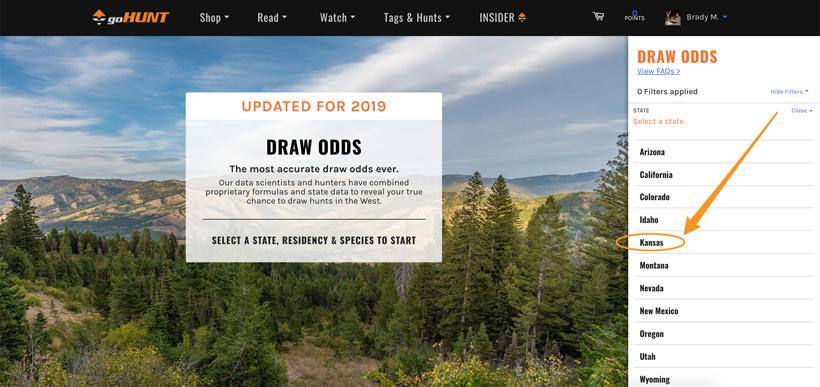 Kansas draw odds live on insider