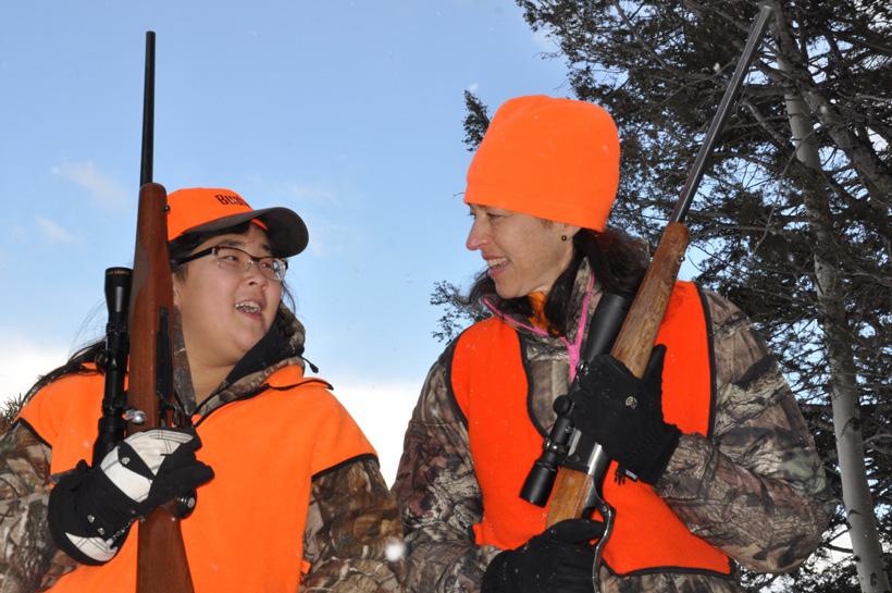 DBallard Elk Camp Lisa teaches Zoe to shoot - V1