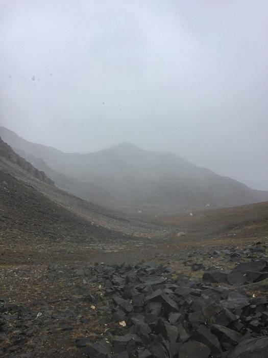 Fog and rain in the mountains