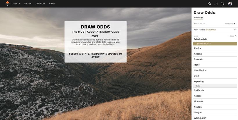GOHUNT's detailed hunting draw odds section: a how to guide - 1