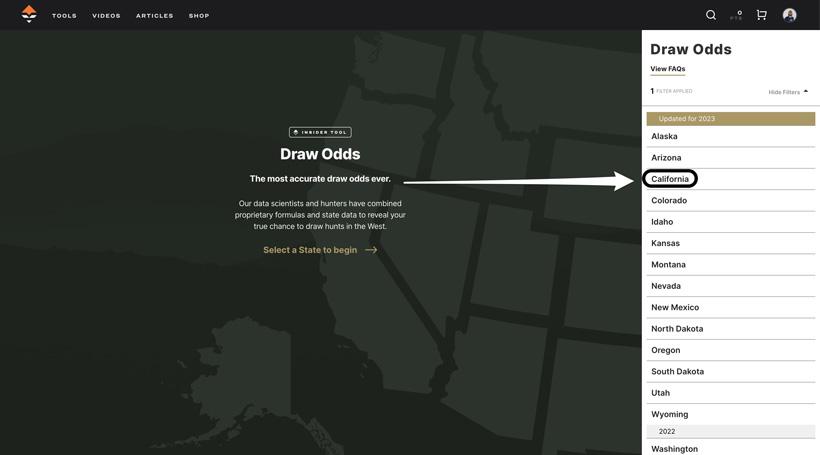 California draw odds now updated! - 0