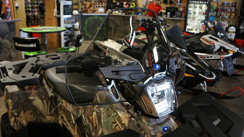 Atv windshield close up