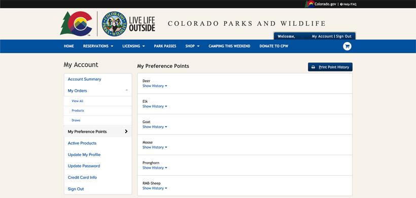 How to look up your Colorado preference points // GOHUNT. The Hunting ...