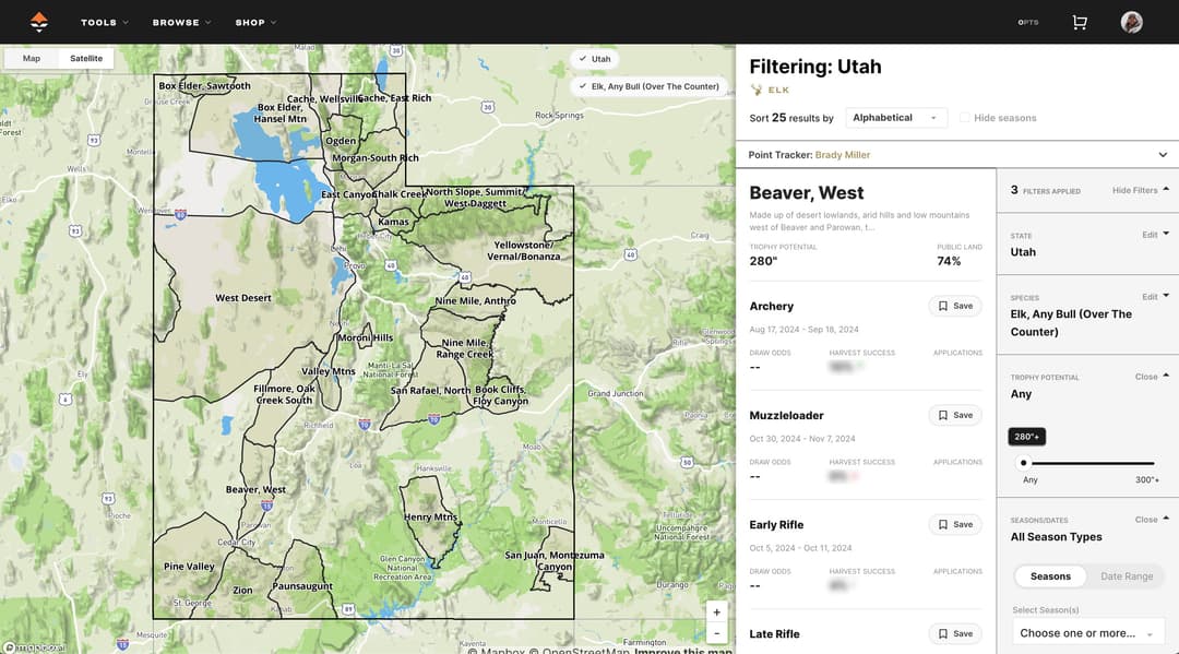 Utah Tag Information on Utah's 2025 tag sale for general any bull elk units ...
