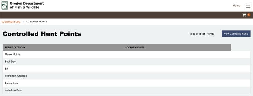 How to look up your Oregon preference points // GOHUNT. The Hunting Company