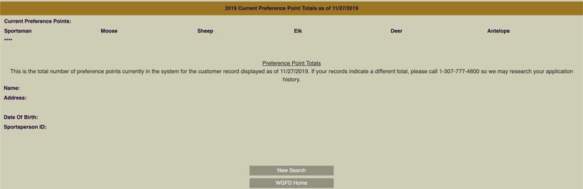How to look up your Wyoming preference points // GOHUNT. The Hunting ...