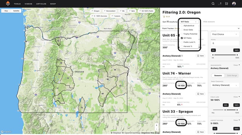Hunting Map Cow How to easily find hunting opportunities across the West // GOHUNT. The ...